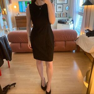 Ann Taylor Petite Black Suit Sheath Dress